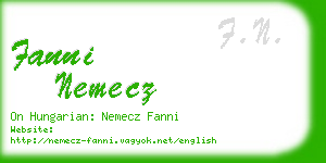 fanni nemecz business card